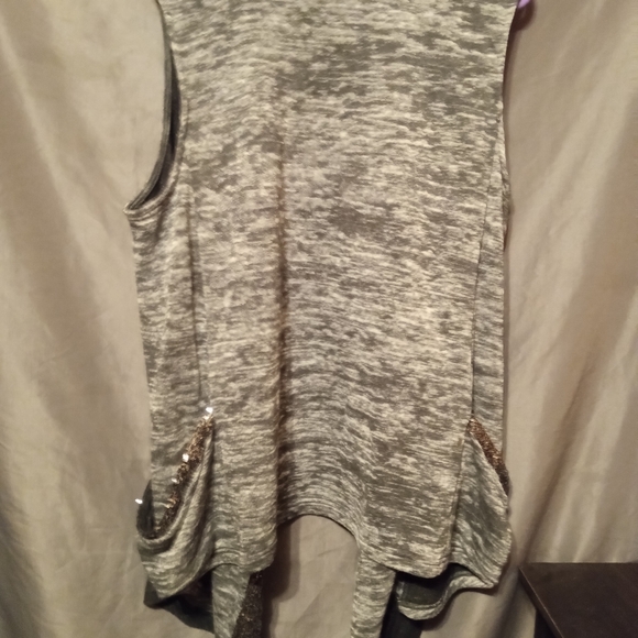 Juicy couture gray cardigan sleeveless vest - Picture 3 of 3
